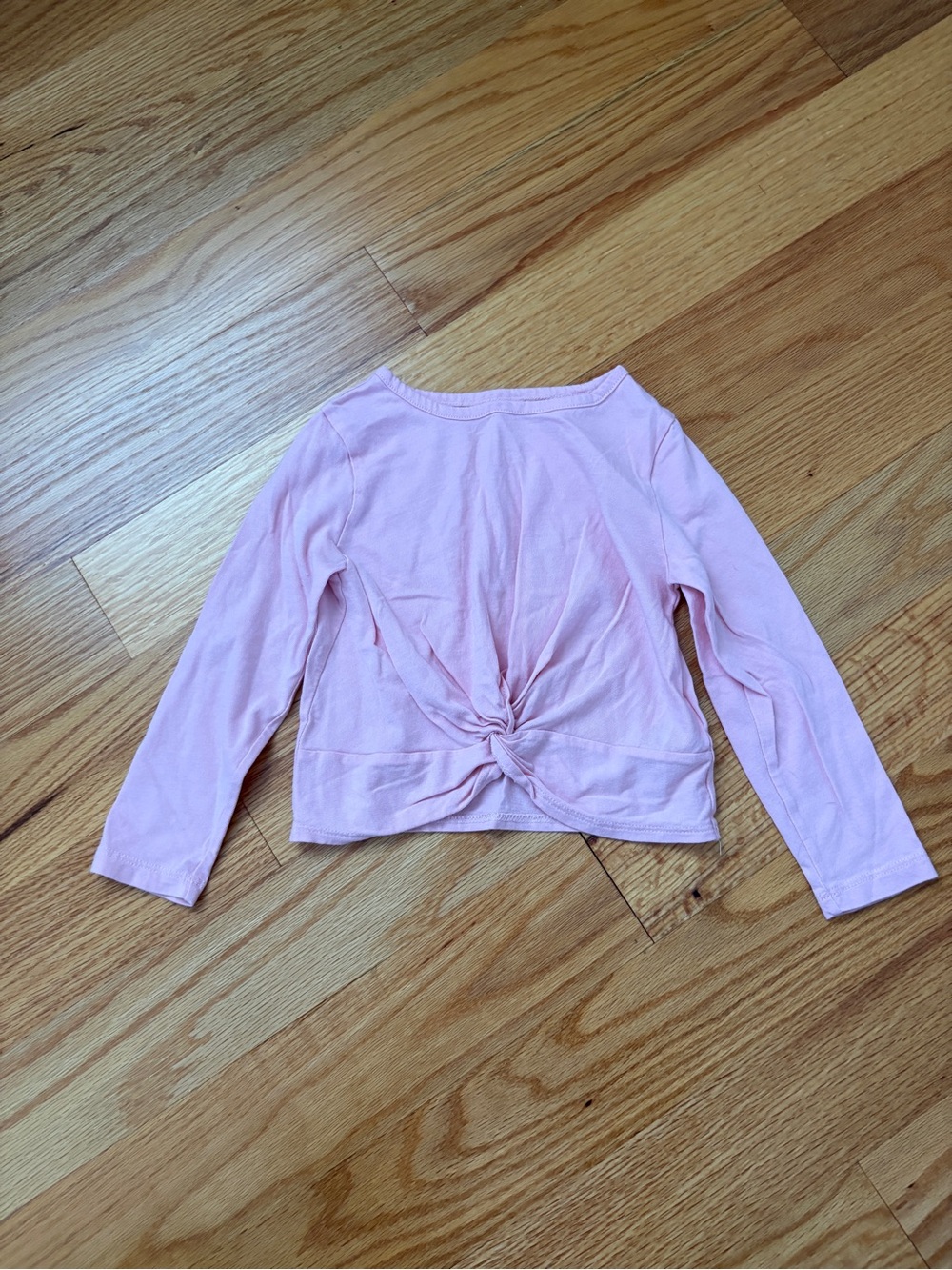 Crewcuts Light Pink Long-Sleeve Twist-Front Tee